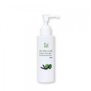 Tea Tree & Lime Foaming Face Wasg for Enlarged Pores and Blackheads 150ml