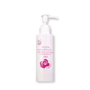 Anti-Wrinkle ROSE & GERANIUM DEEP MILK CLEANSER For Dry and Sensitive Skin 150ml